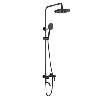 TB1023 - 304 stainless steel black plating bathroom shower set with Cross mixer Valve