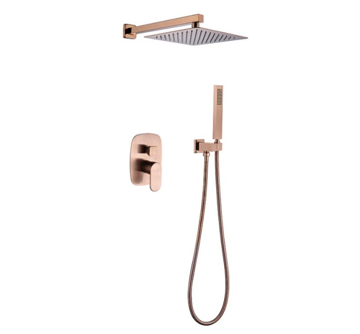 TB1017 - concealed installation all brass constant temperature pressurized shower head hotel apartment project shower set